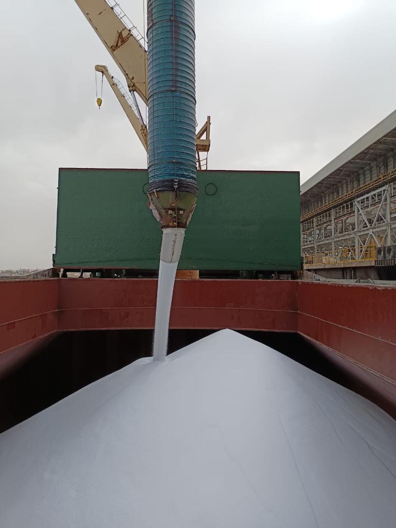 Bulk cargo loading supervision into ship hold